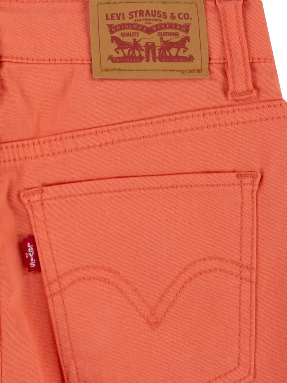 Шорты с вышивкой и бахромой по низу Levi'S Kids, оранжевый — фото 4
