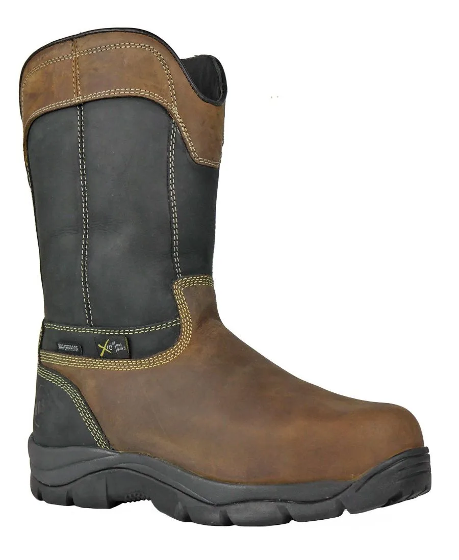 Мужские рабочие ботинки Slag Composite Toe Met Guard с композитным носком Hoss Boot Company, коричневый/черный