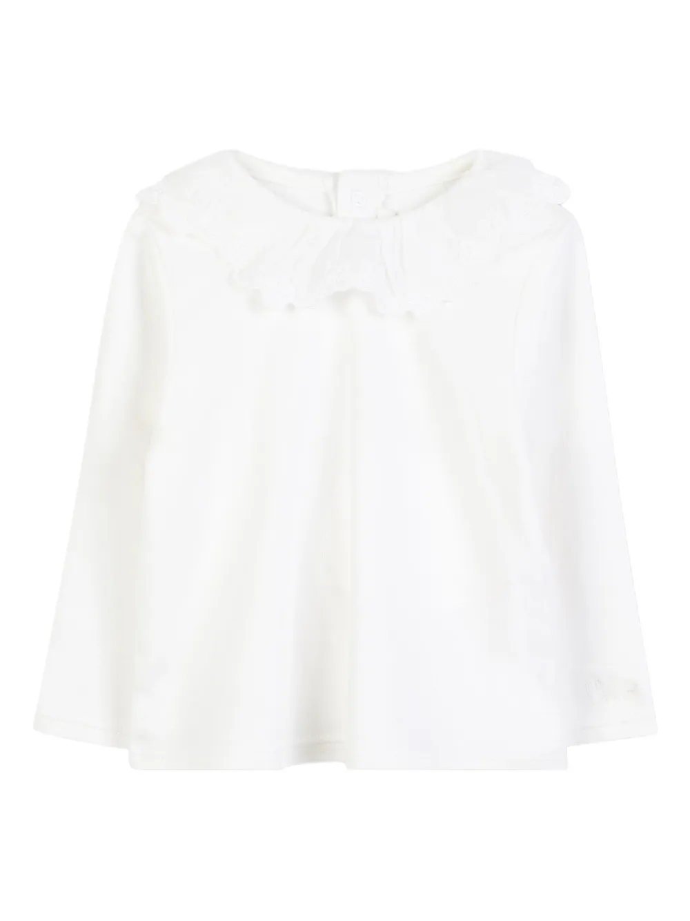 

Платье с длинными рукавами и оборками Chloé Kids, синий