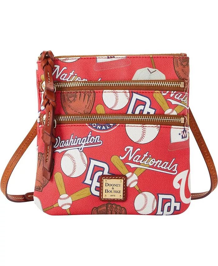 

Кошелек через плечо с тройной молнией Washington Nationals Game Day Dooney & Bourke