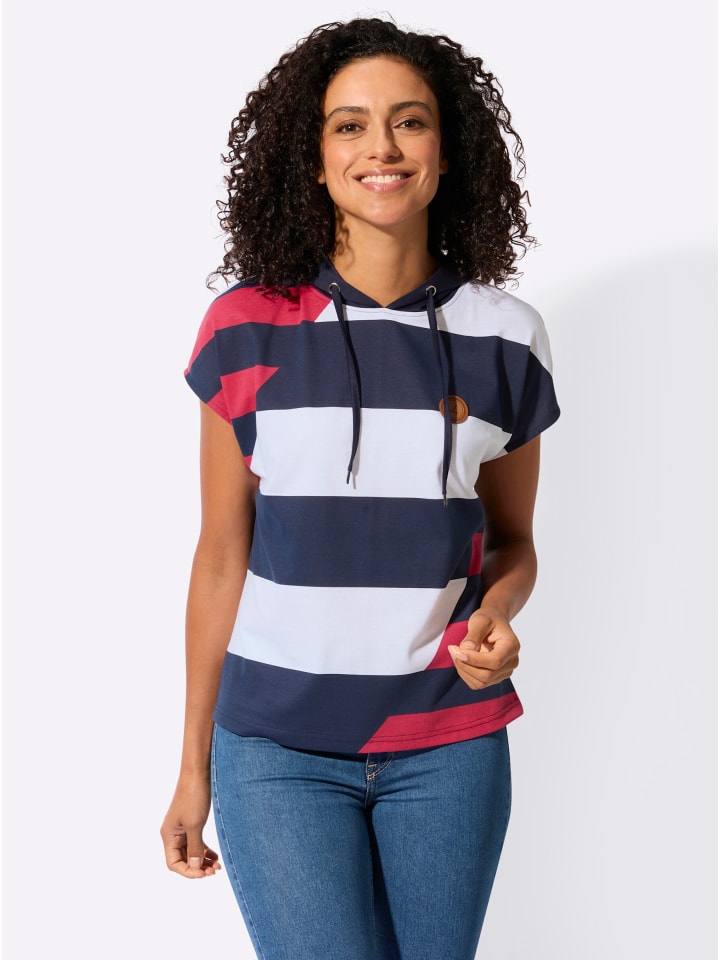 

WITT WEIDEN Футболка с капюшоном, сине-белая расцветка, Белый, WITT WEIDEN Футболка с капюшоном, сине-белая расцветка