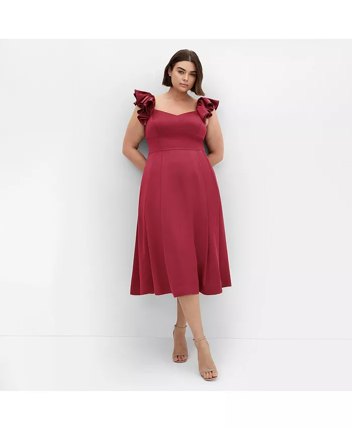 

Платье Roselyn больших размеров CITY CHIC, красный