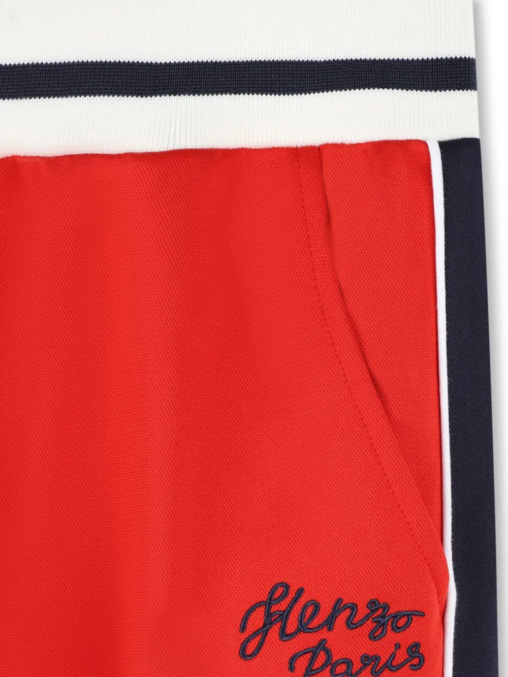 Спортивные брюки с вышитым логотипом Kenzo Kids, красный — фото 3