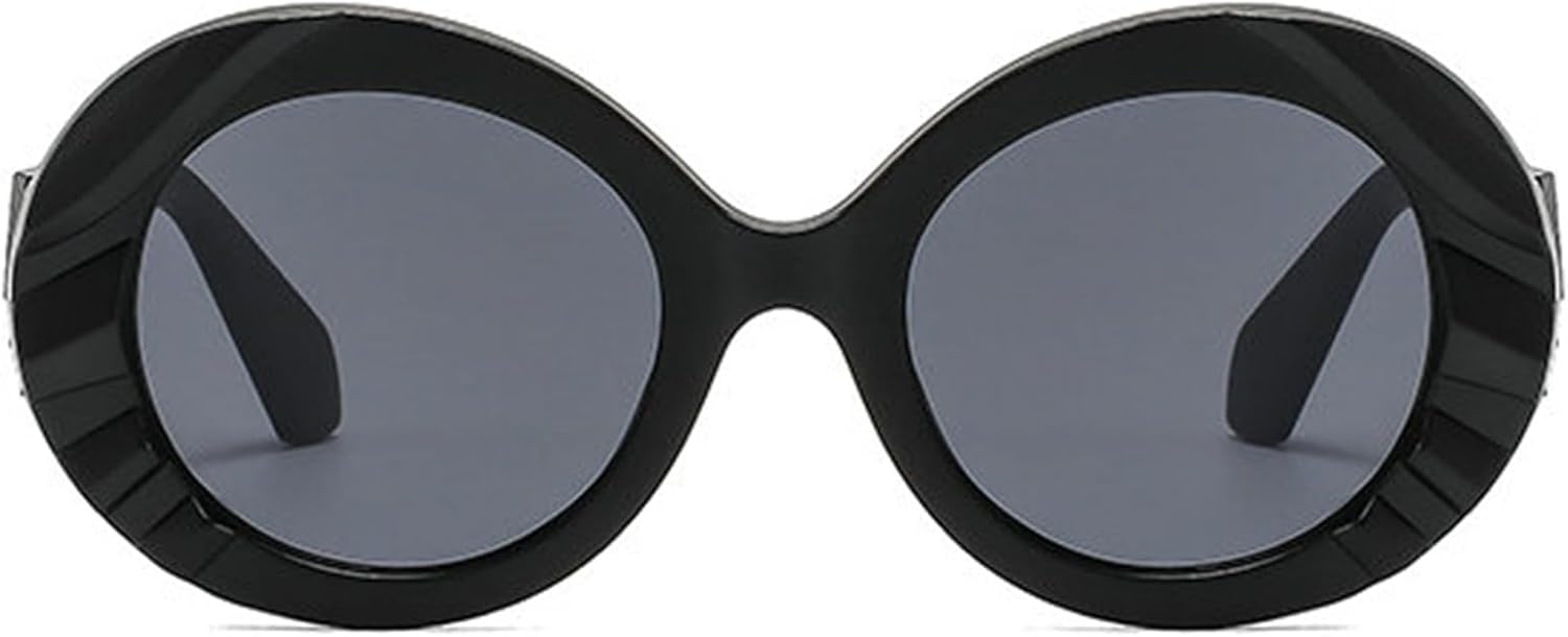 

Солнцезащитные очки Helena круглые для женщин и мужчин, квадратная оправа, толстая рамка, черные, в стиле панк, роскошные дизайнерские очки с защитой от УФ-излучения UV400, C1