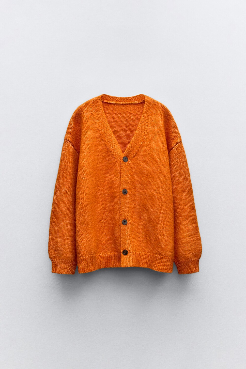 

Вязаный кардиган ZARA, оранжевый