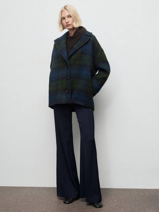 

Шотландский пальто оверсайз в клетку Mango, Navy