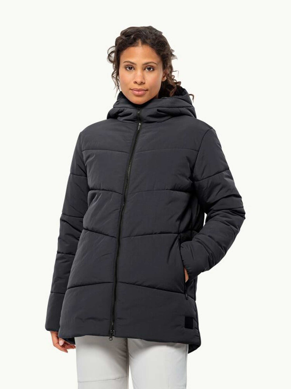 

Куртка Jack Wolfskin KAROLINGER LONG JKT W, серый
