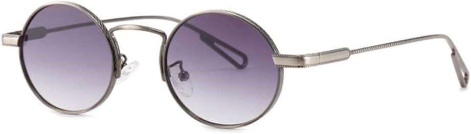 

Солнцезащитные очки в стиле панк с круглой металлической оправой, ретро-очки с защитой от ультрафиолета UV400, повседневные очки для взрослых, женщин и мужчин LANGSER, C3