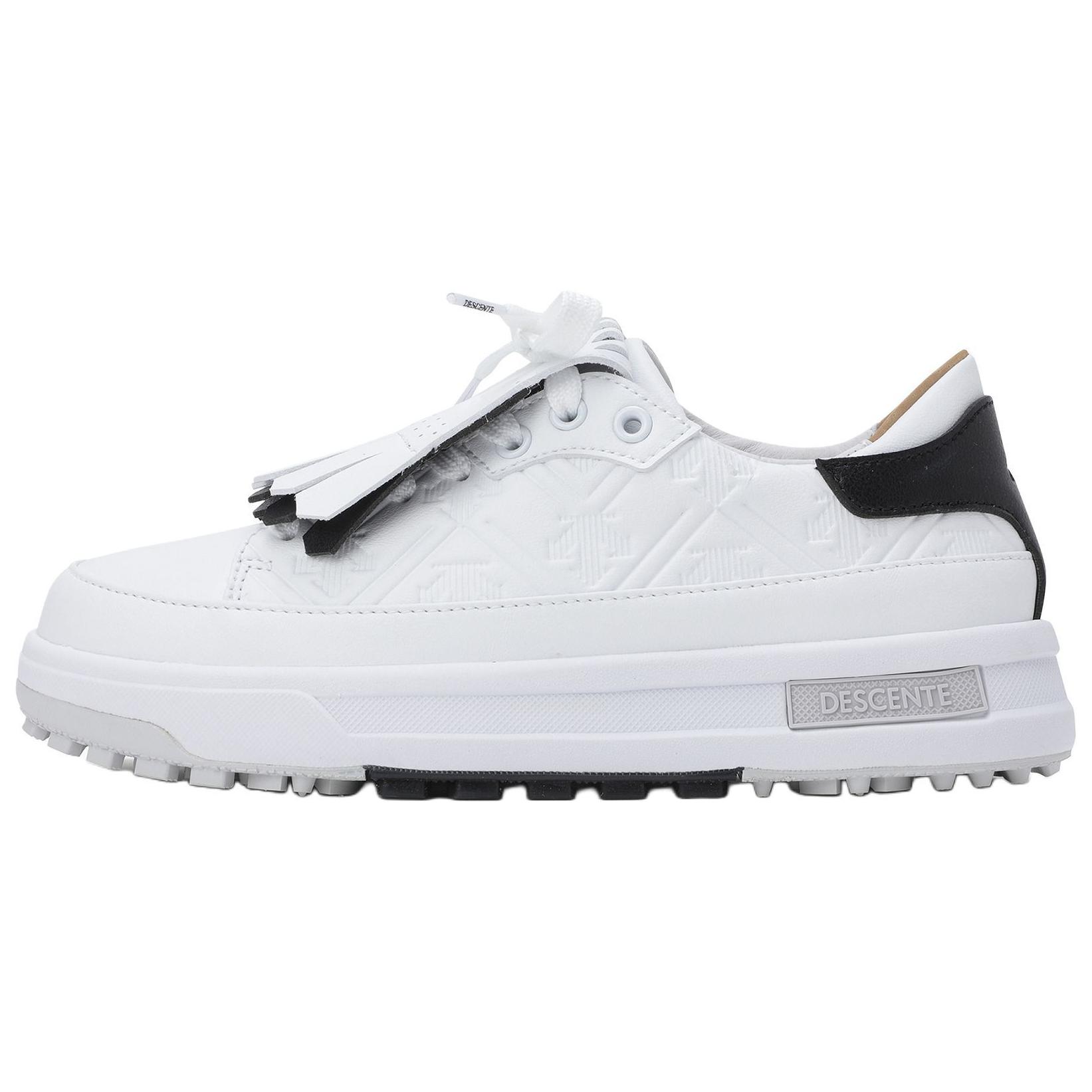 

DESCENTE GOLF Slip Resistant Abrasion Resistant Low top женские туфли для гольфа черные белые