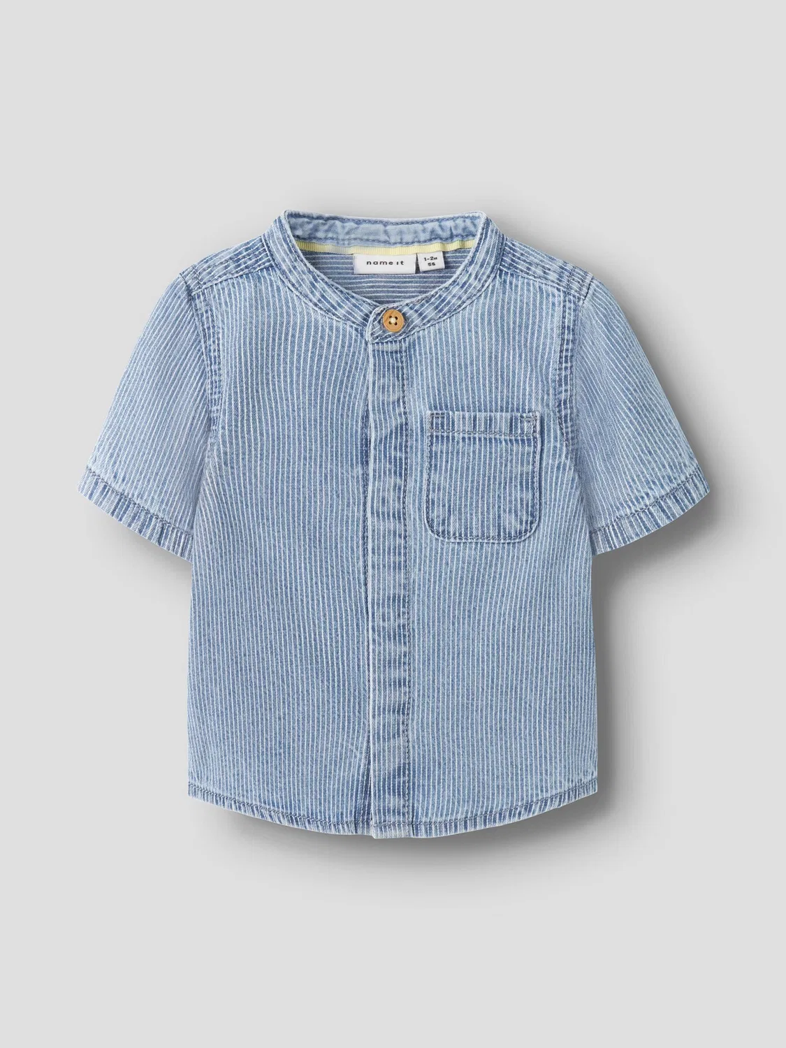 Джинсовая рубашка с нагрудным карманом, Name it, light blue denim — фото 3