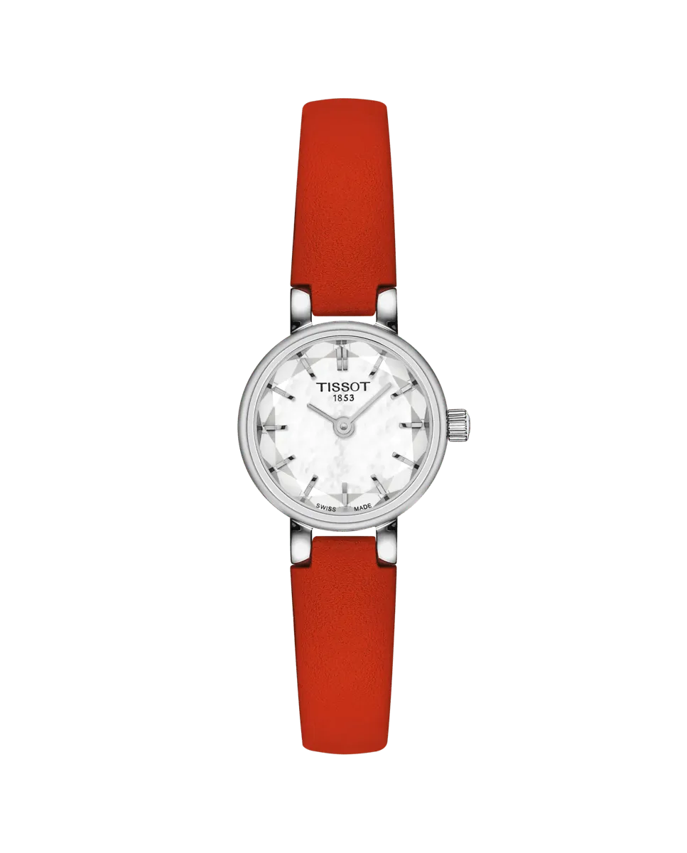 

Прекрасные коллекционные женские часы из красной кожи Tissot, красный