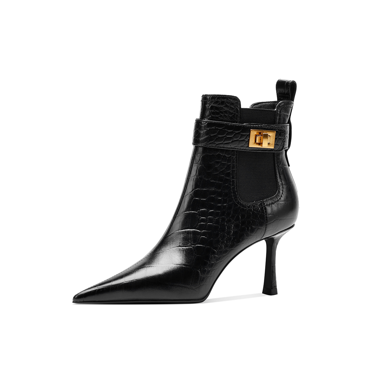 Короткие ботинки челси 7 см женские Shesrim, Black