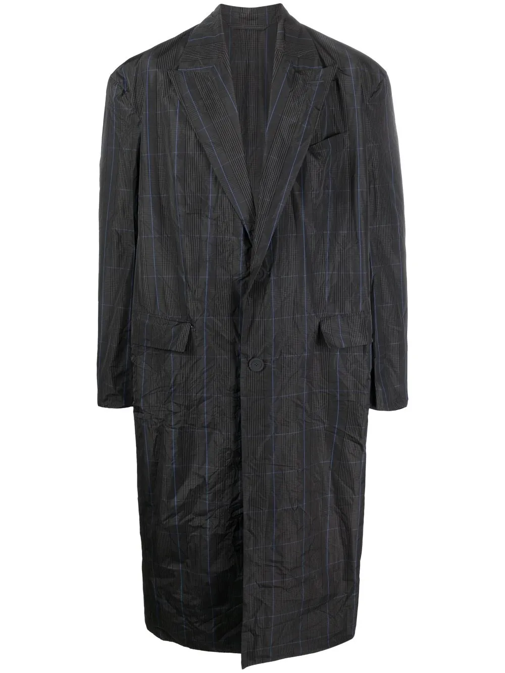 

Длинный тренч в клетку Prince of Wales BALENCIAGA, серый