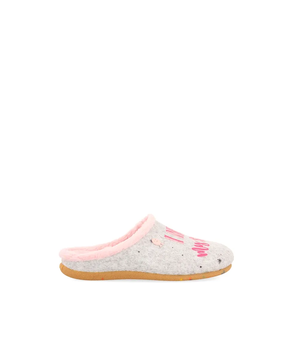 

Домашние открытые тапочки-тапки для девочки с съемной стелькой Hot Potatoes, серый