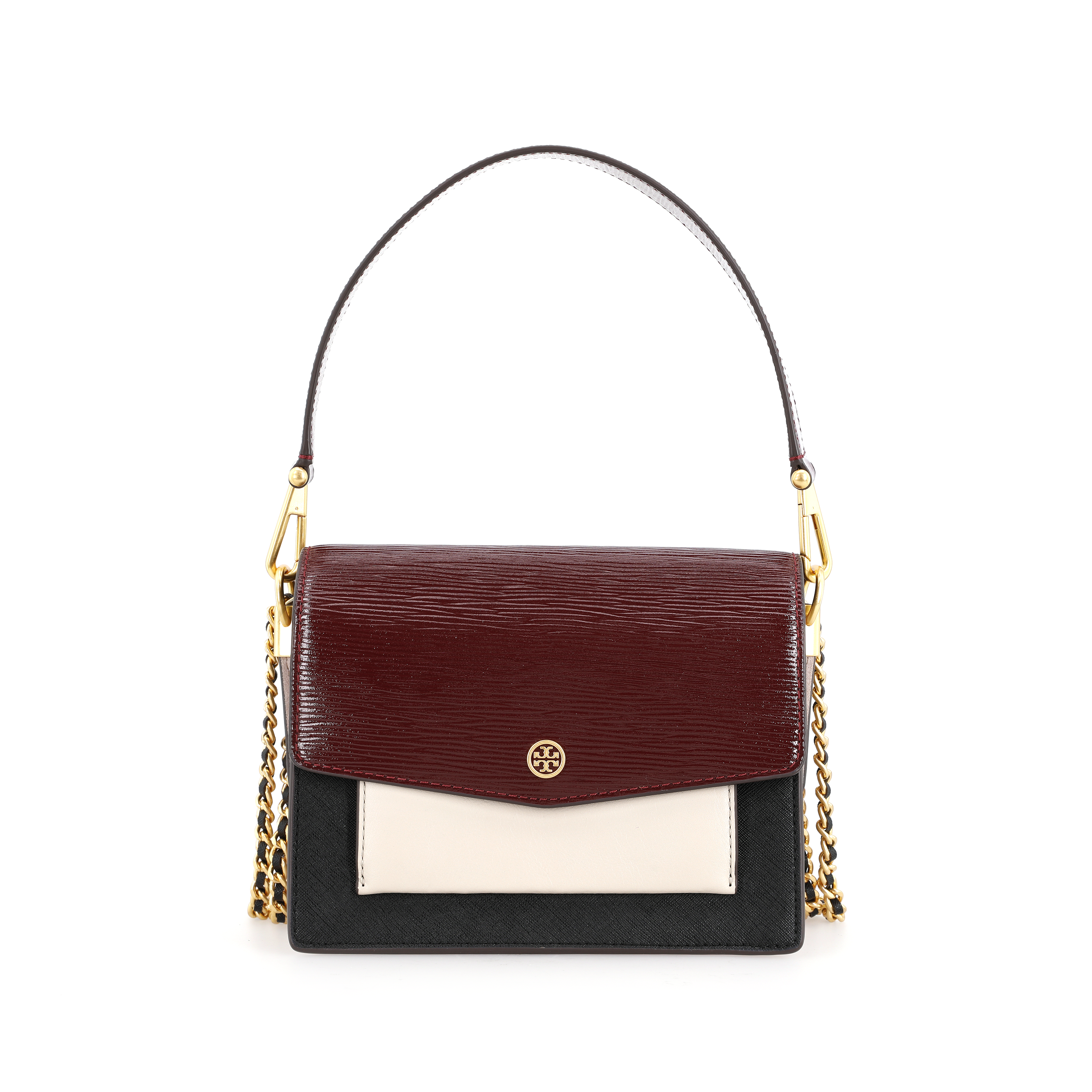 

TORY BURCH Сумка Robinson Leather Portable Crossbody, женская, коричнево-красная