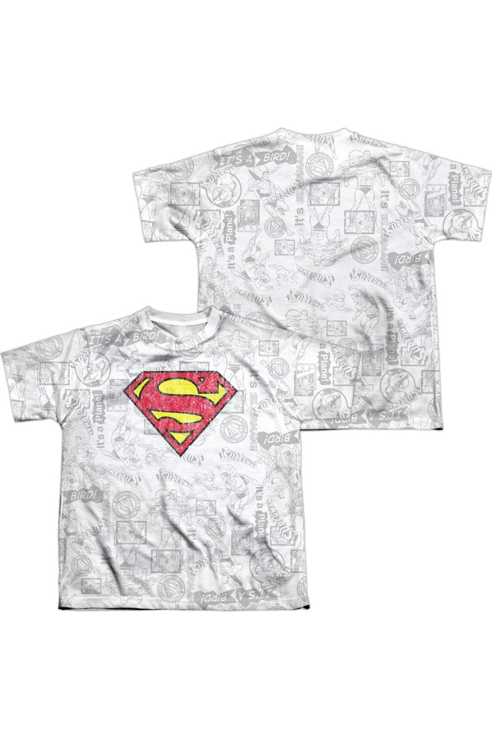 

Футболка с принтом "Superman Classic Repeat" для подростков Gildan, белый