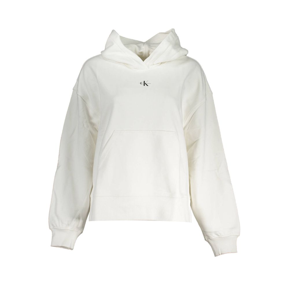 Белый хлопковый женский свитер Calvin Klein