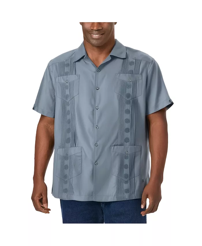 

Мужская короткорукавная рубашка Guayabera KingSize, синий