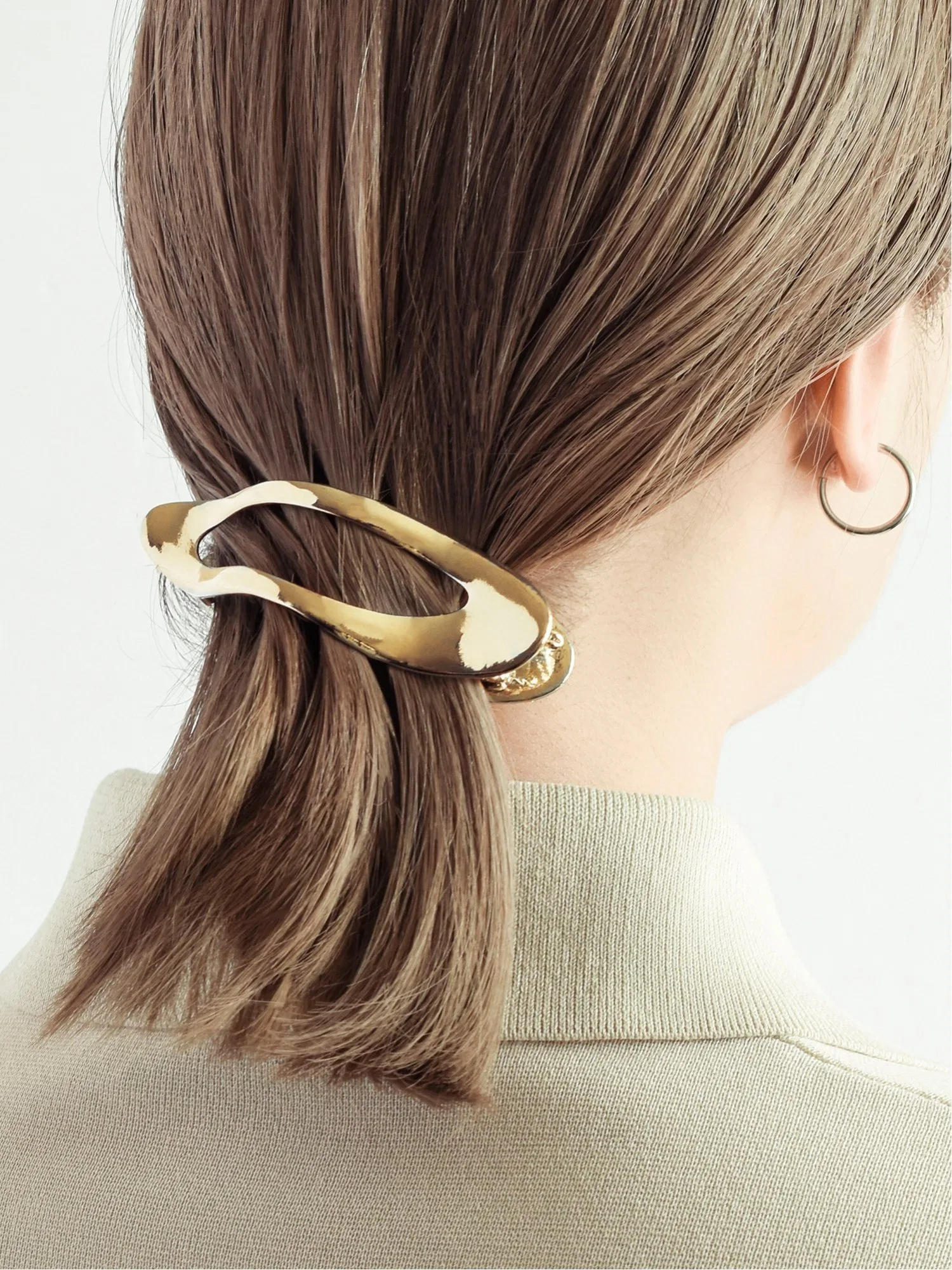Заколка для волос Slick Wave Line Goldy, Light Gold — фото 2
