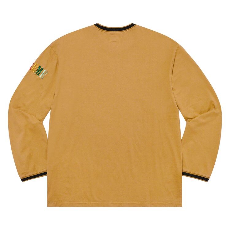 Топ Supreme Multicolor Logo Long-Sleeve Top Dark Gold, желто-коричневый — фото 2