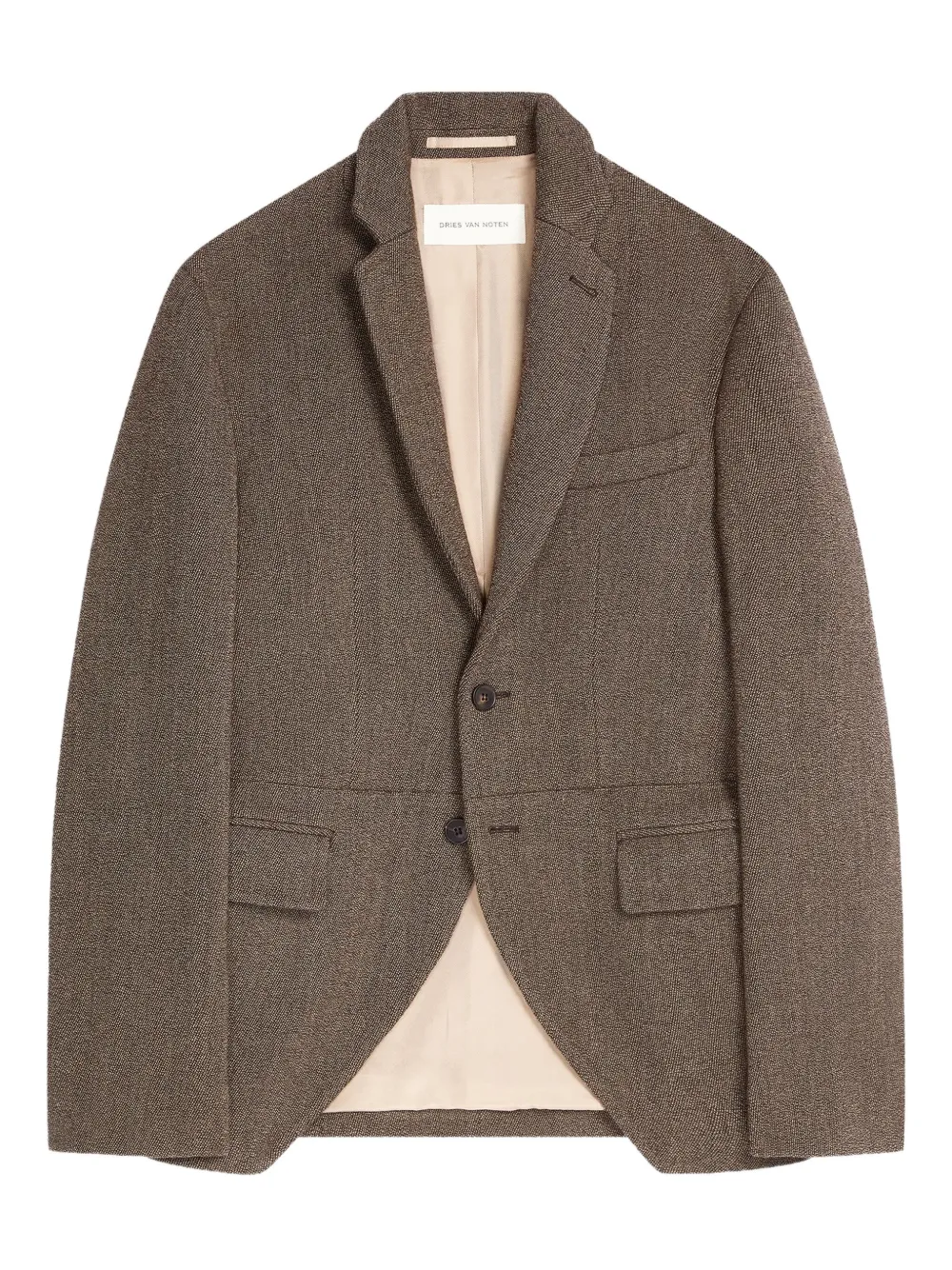 

Однобортный пиджак Dries Van Noten, коричневый