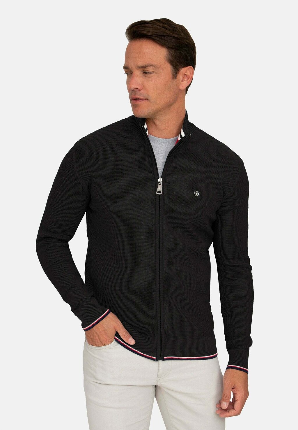 

Кардиган Textured Full Zip Jacey Quinn, черный