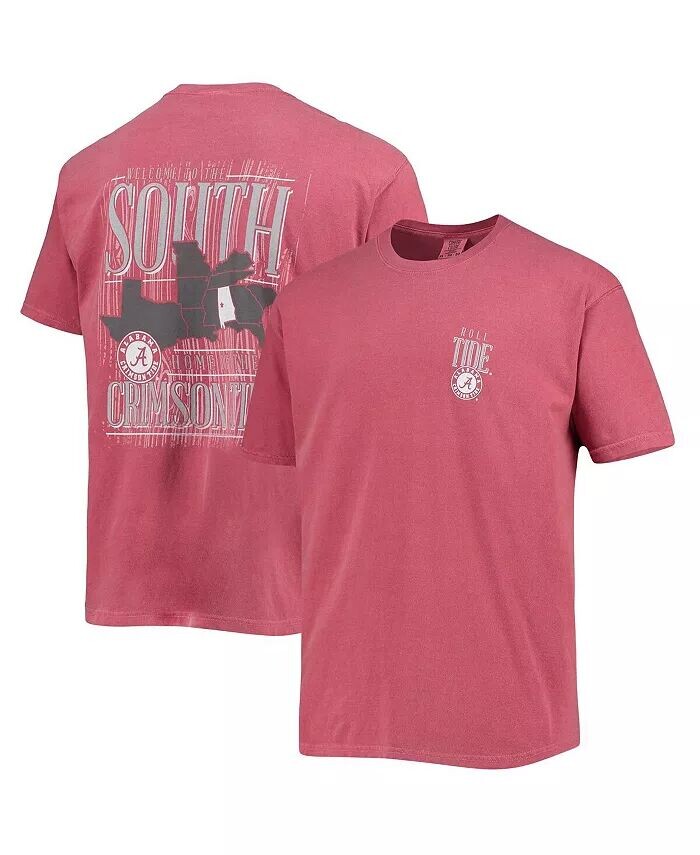 

Мужская футболка Crimson Alabama Crimson Tide Comfort Colors Welcome to the South Image One, красный