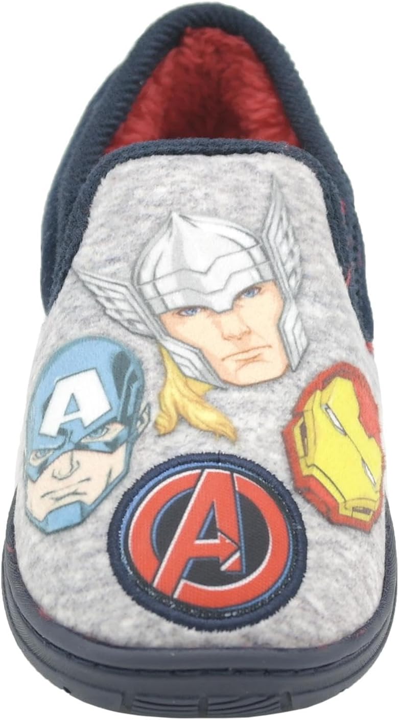 

Детские тапочки с изображением супергероев Мстителей, черные Fashion Junction