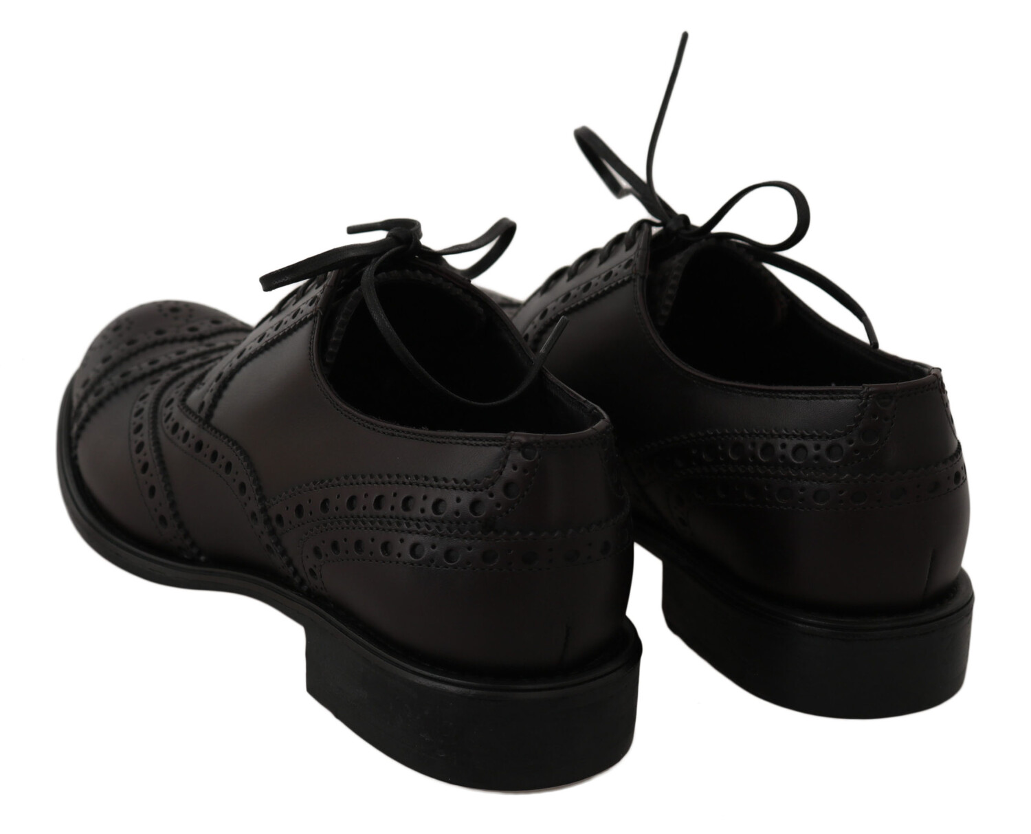 Элегантные туфли-дерби бордо Wingtip Dolce & Gabbana, бордовый — фото 4