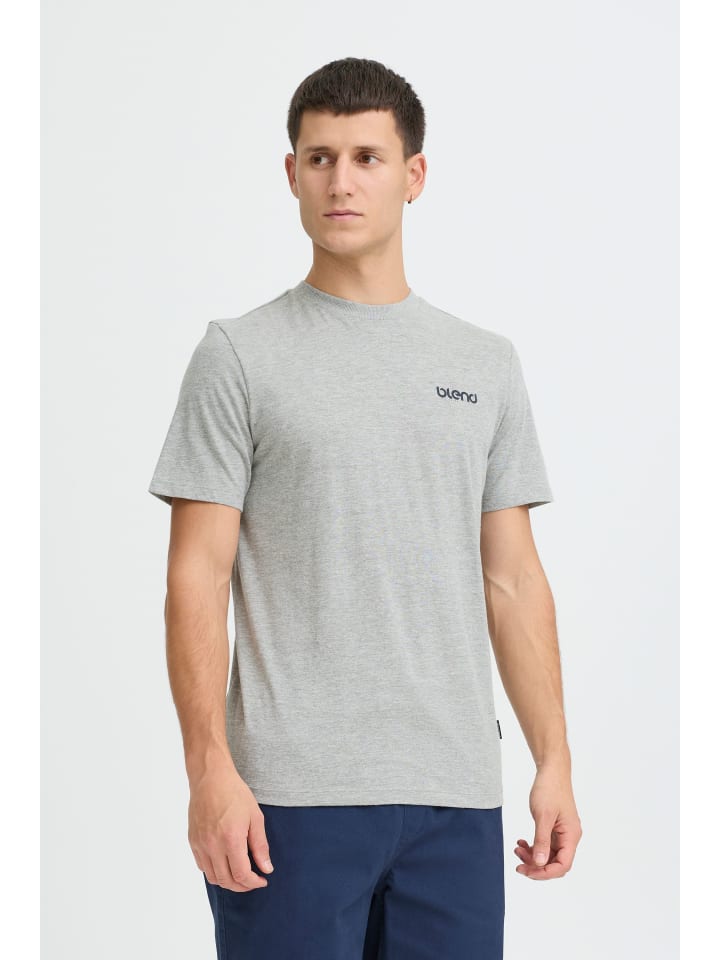 

BLEND Рубашка с круглым вырезом BHMFlow серого цвета