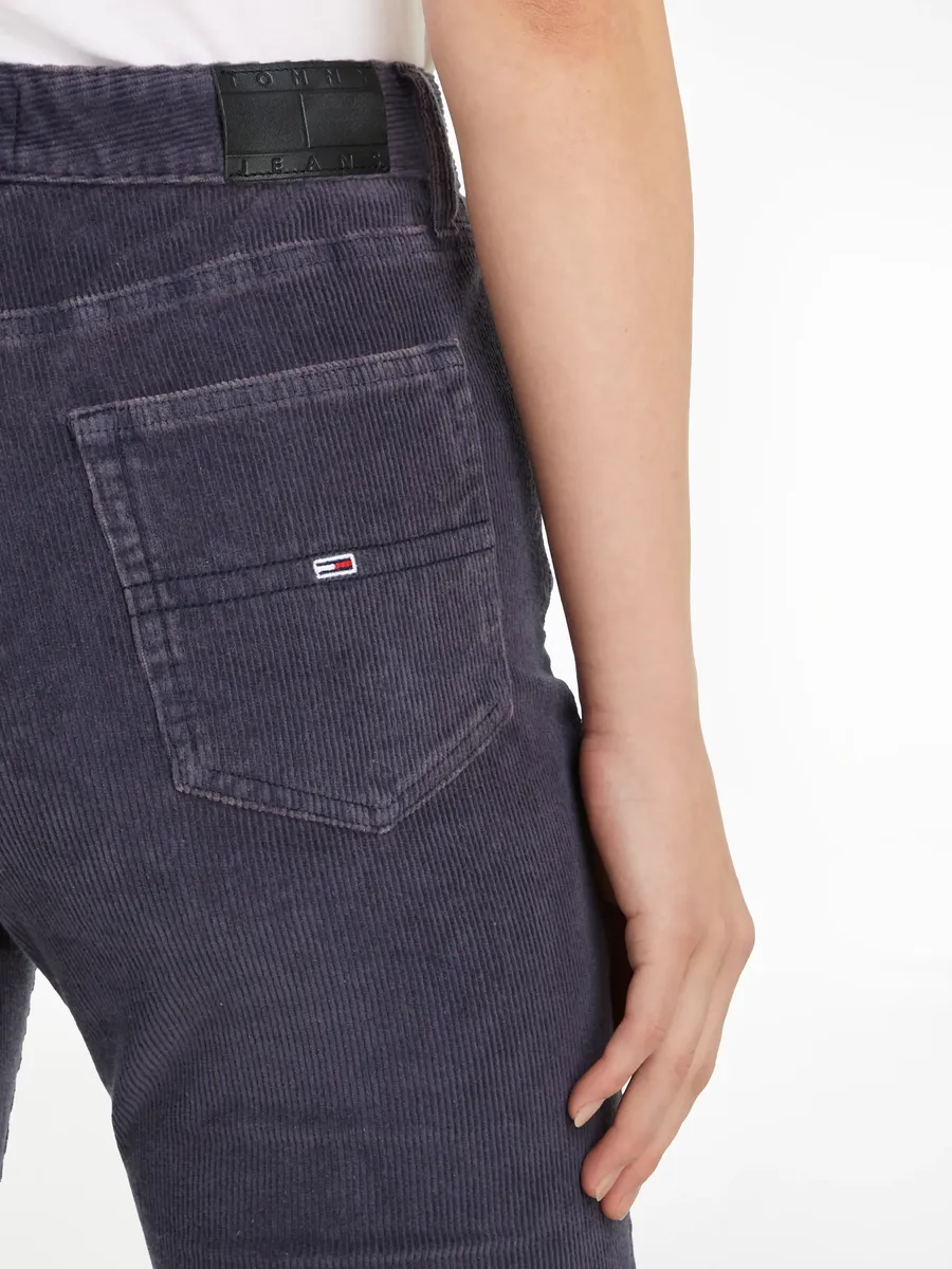 Расклешенные брюки Tommy Jeans "TJW SYLVIA HR FLARE WASHED CORD" из модного шнура, синий — фото 3