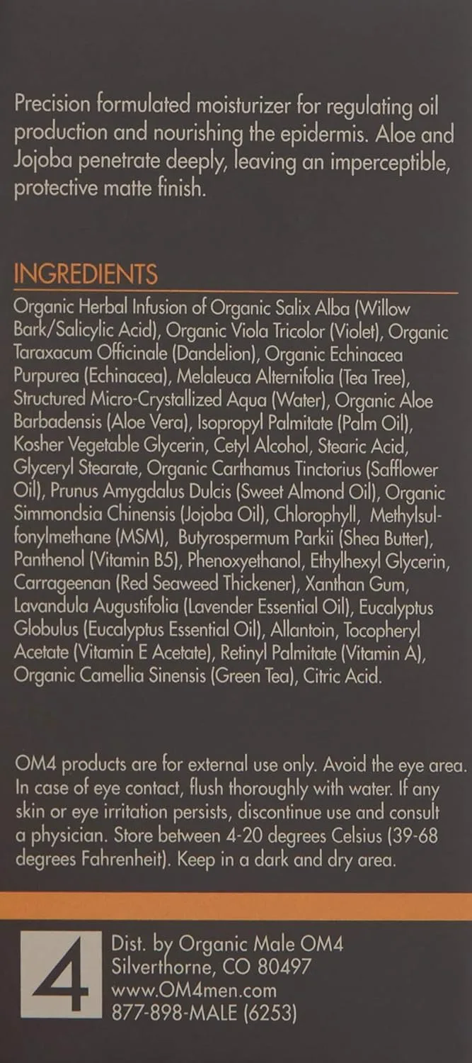 Крем для лица Organic Male — OM4 Oily Step : Невесомый выравнивающий увлажняющий комплекс, увлажняющий для жирной, 93.56 г — фото 3