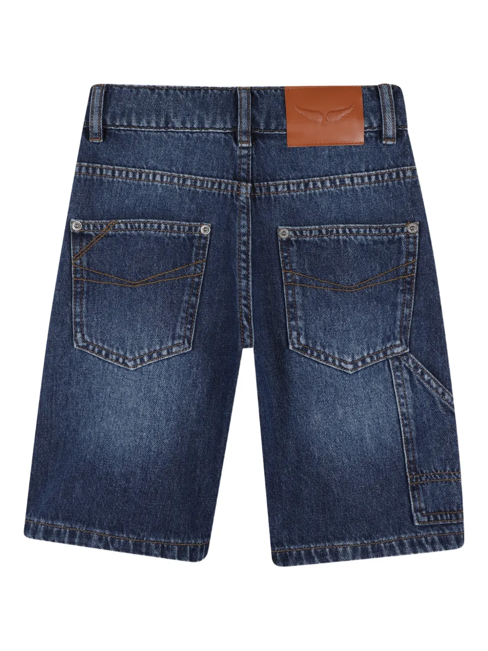 Синие джинсовые шорты Zadig & Voltaire Kids, синий — фото 2