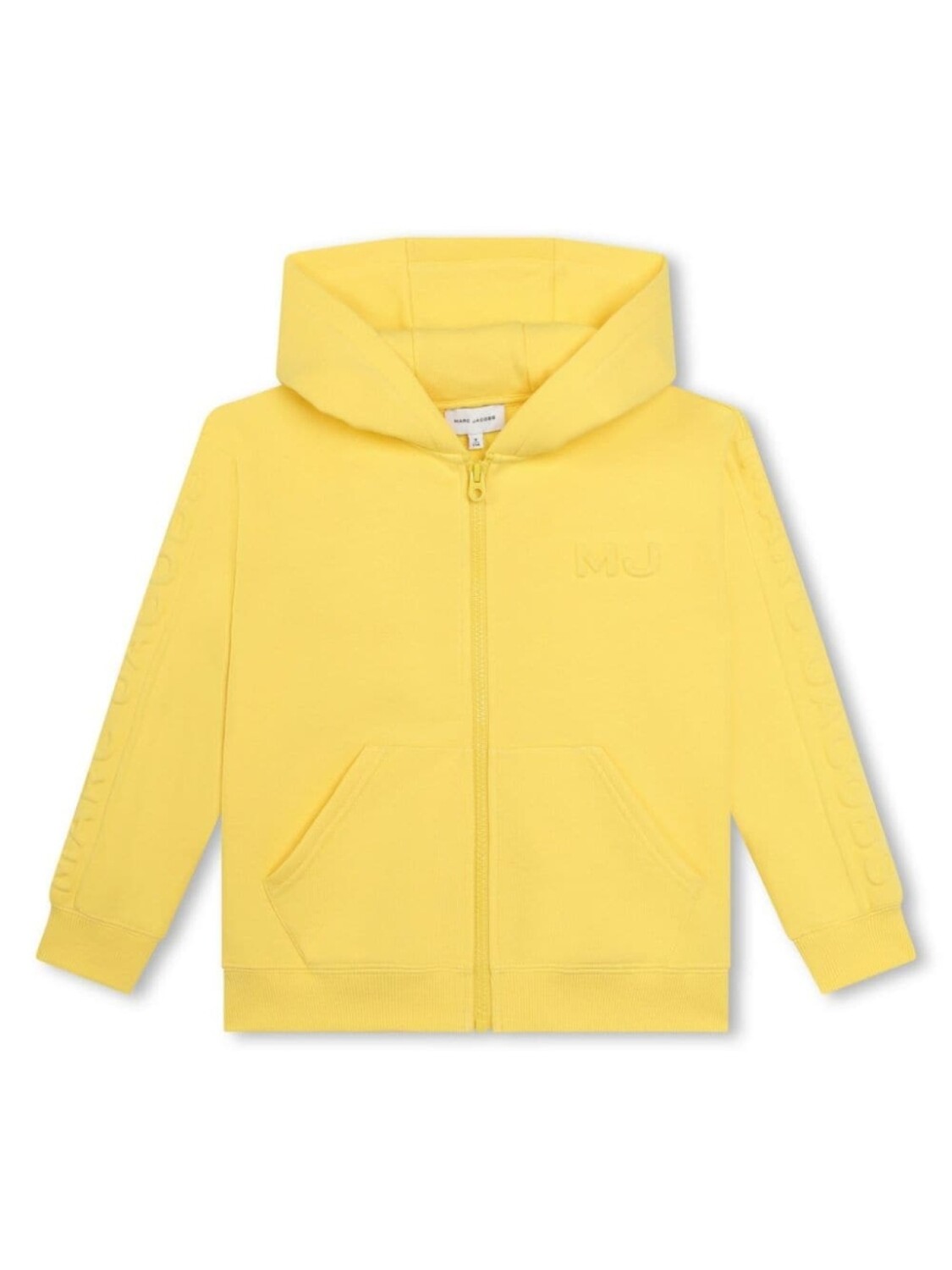 

Marc Jacobs Kids худи на молнии с тисненым логотипом, желтый