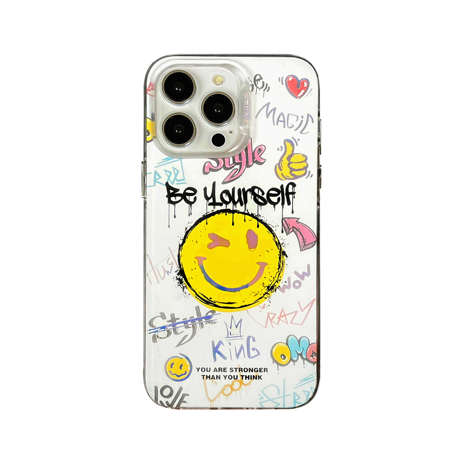 

Чехол для телефона Saltoinc, Graffiti smiley face on white background