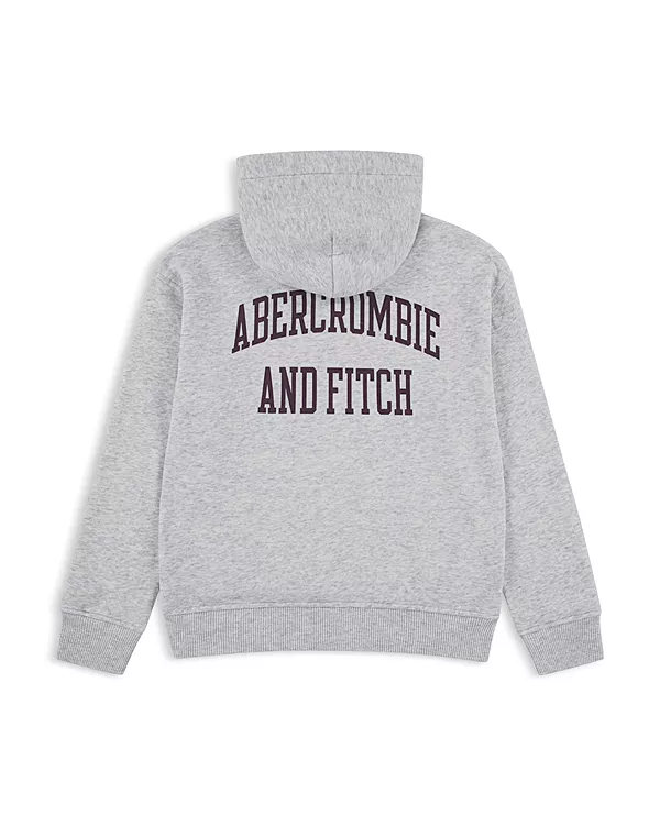 Детская толстовка с логотипом - для малышей и для взрослых. Abercrombie Kids, серый — фото 2