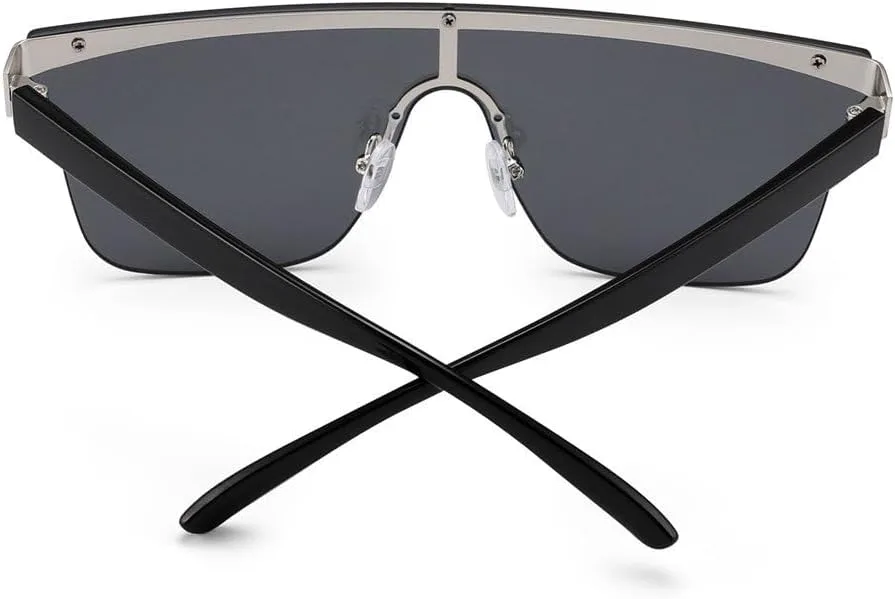 

Солнцезащитные очки квадратной формы для женщин и мужчин, с плоской верхней частью, увеличенного размера, с защитой от ультрафиолета UV400 WNCKSQ, C3 Black Grey