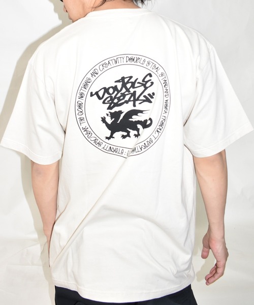 

Футболка из плотной ткани с принтом DOUBLE STEAL, белый