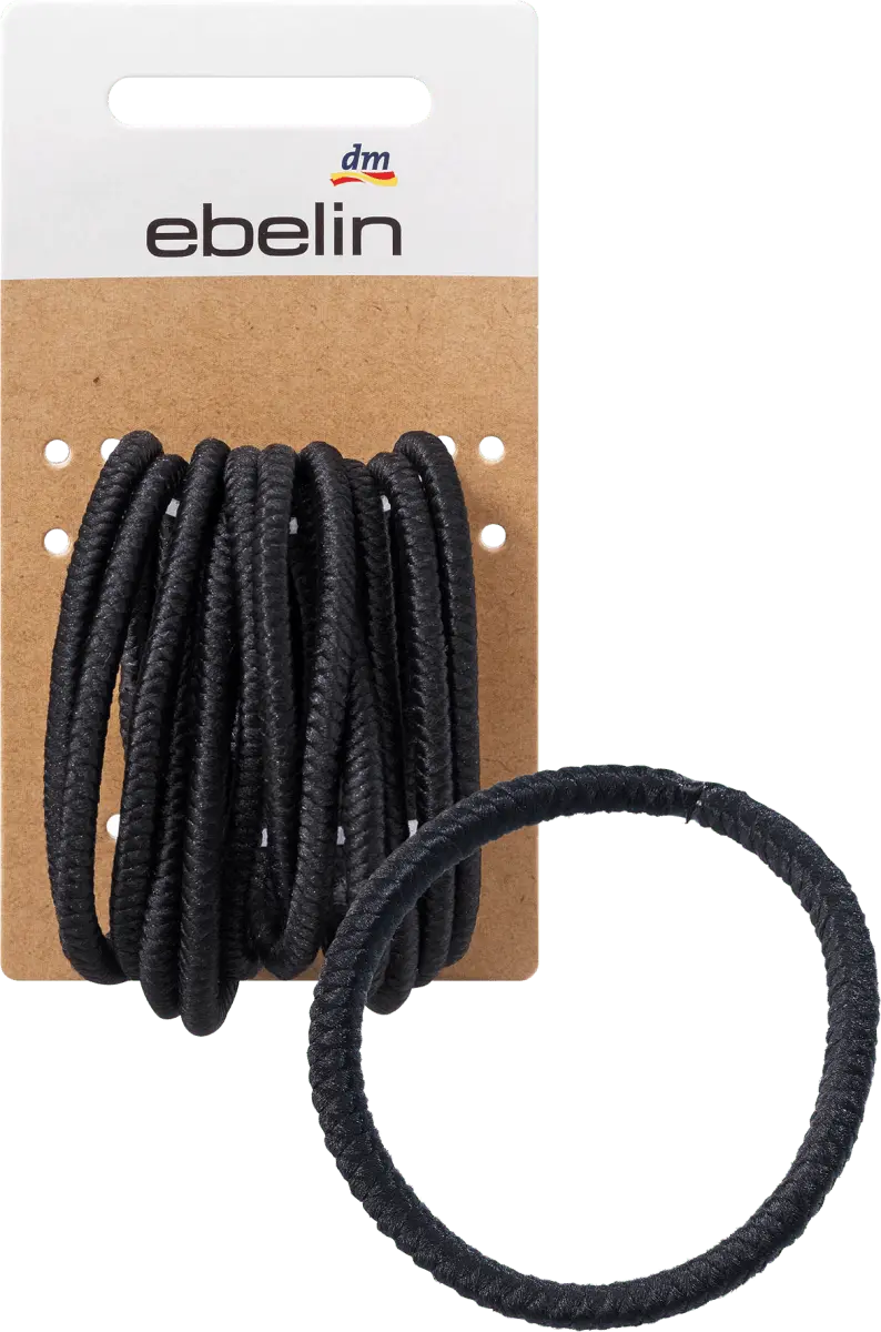 

Резинки для волос структурные черные 12 шт. ebelin