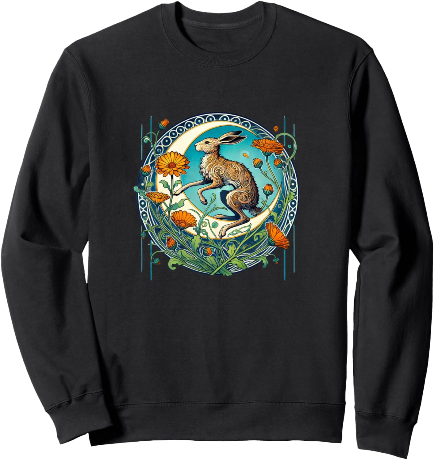 

Иллюстрация кролика в стиле модерн. Я люблю кроликов. Толстовка Vintage Rabbits Lovers Snugg, черный
