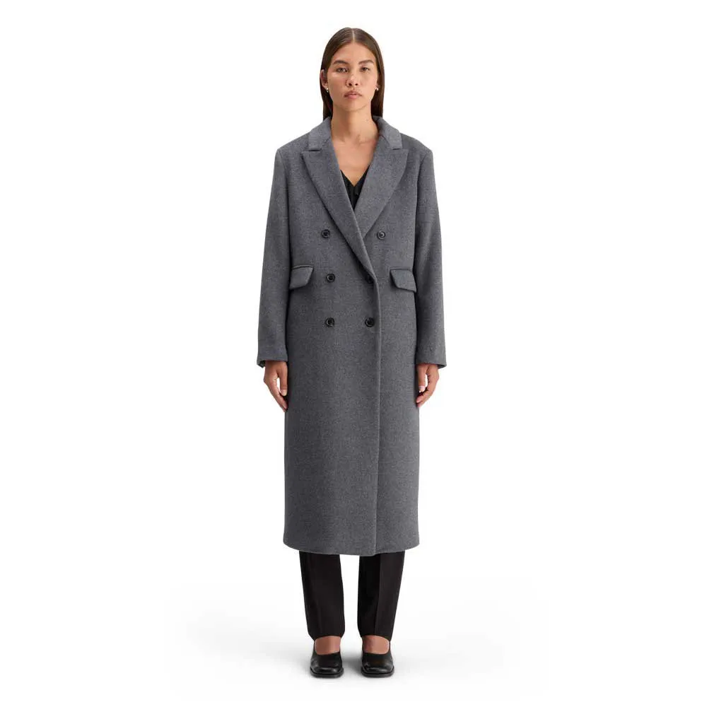 

Пальто Scotch & Soda Double Breasted Tailored Wool Blend, серый