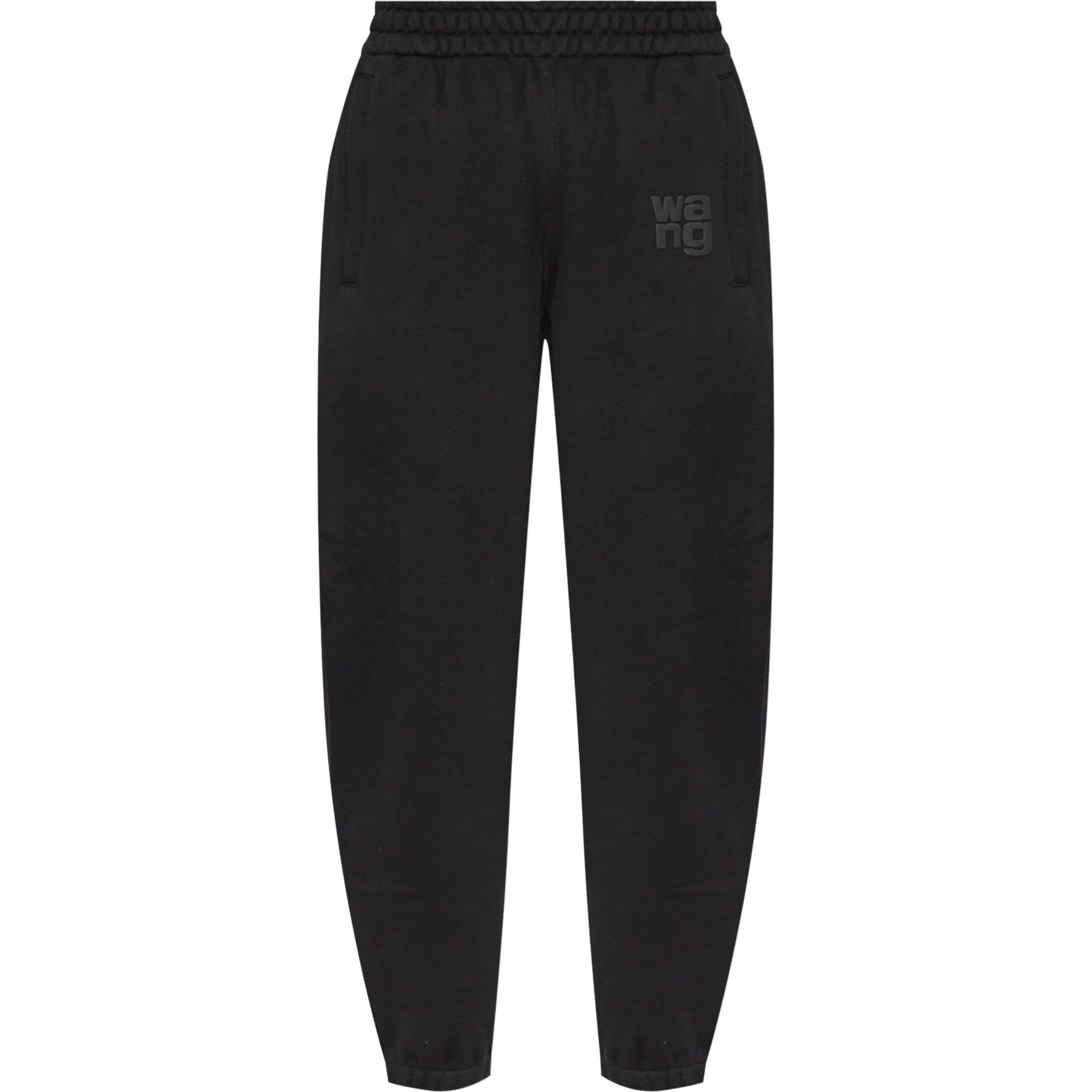

Alexander Wang Спортивные брюки T By Essential Terry Classic Puff Paint Logo, черные