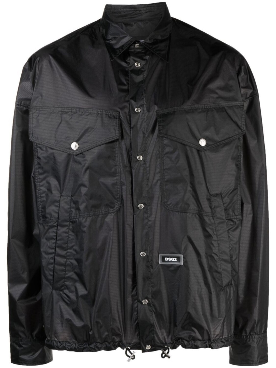

Dsquared2 logo patch long-sleeve shirt, черный