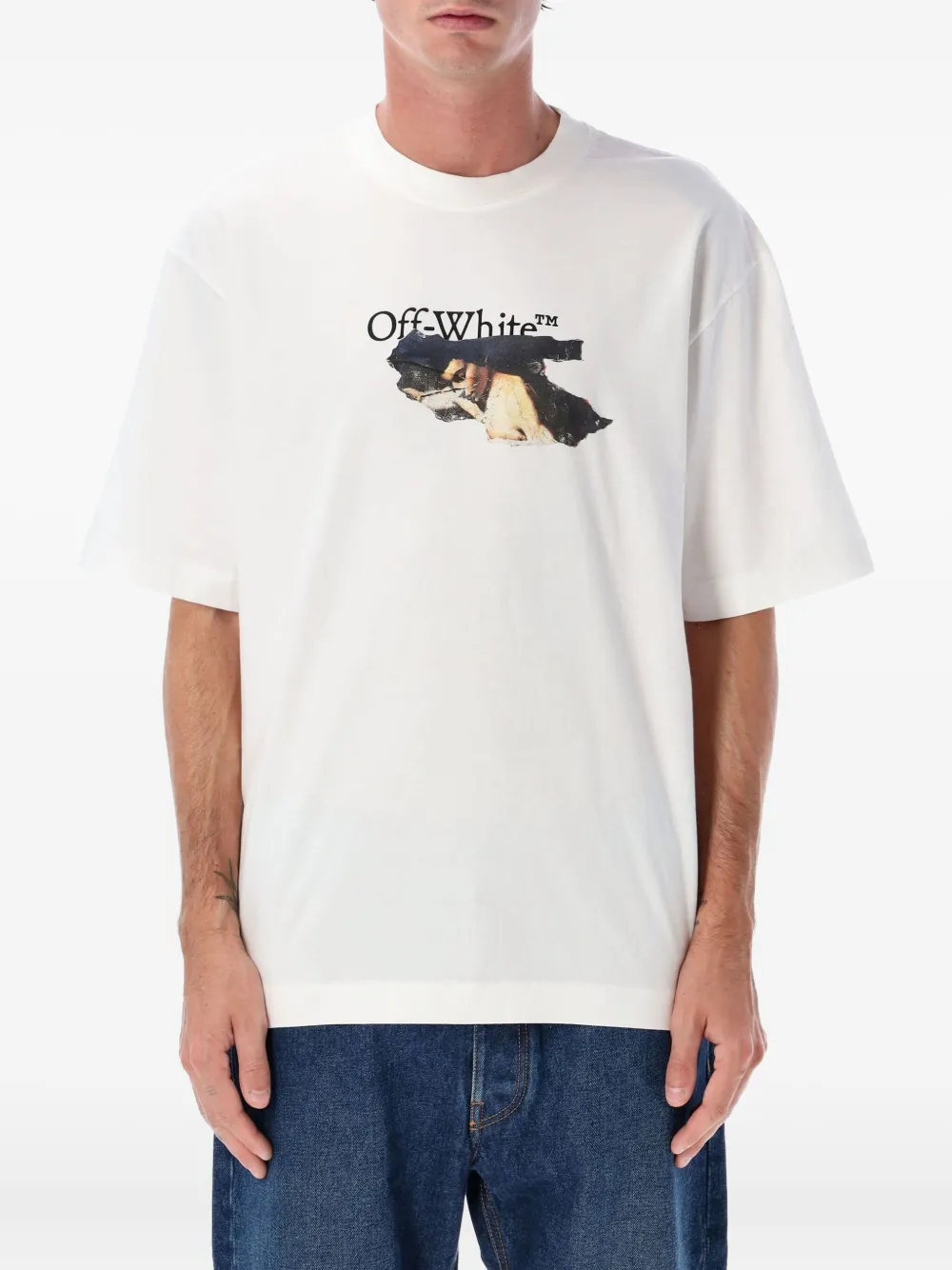 

Футболка для скейтбординга с принтом "стрелы" OFF-WHITE, белый