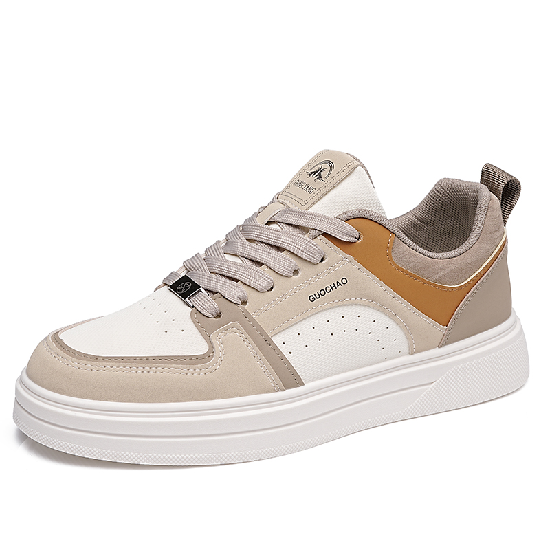 

POPULAR ROUSE PR Низкие скейтбордские кроссовки мужские бежево-кофейные, цвет Beige Coffee