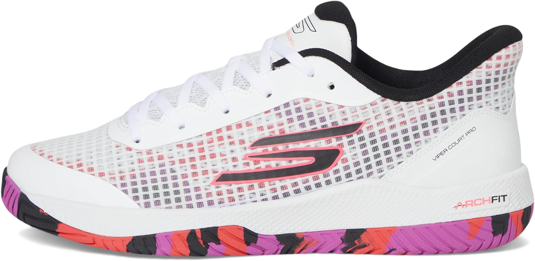 Кроссовки SKECHERS Pickleball Viper Court Pro Sneaker, White/Pink — фото 4