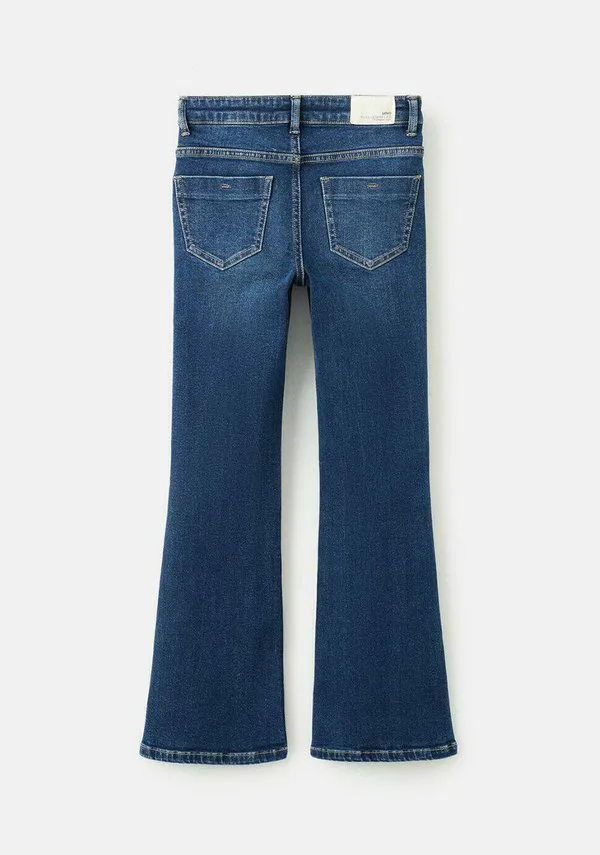 Детские расклешенные джинсы Mango Kids, Dark Blue — фото 2