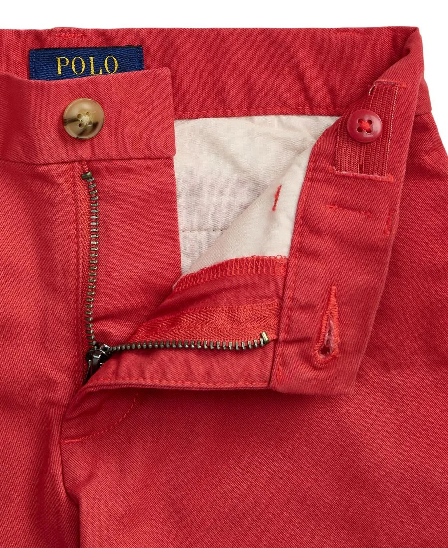Детские шорты прямого кроя из износостойкой саржи для мальчиков 2-7 лет Polo Ralph Lauren, starboard красный — фото 2