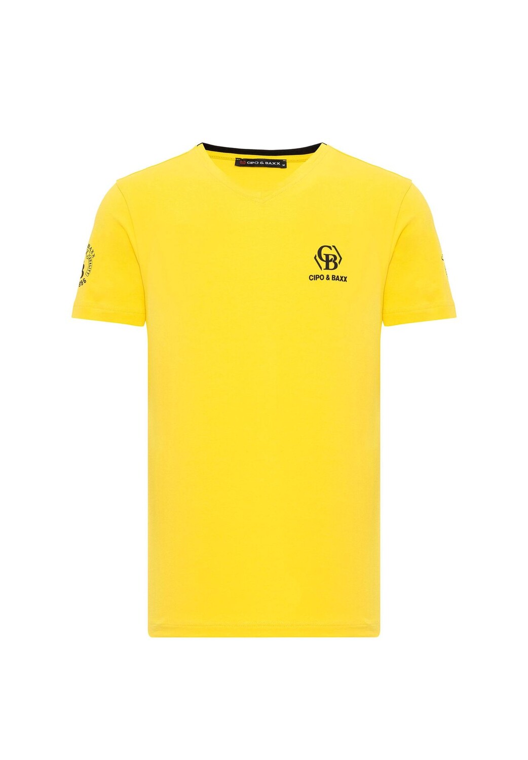 

Футболка с изящными логотипами бренда CIPO & BAXX, желтый