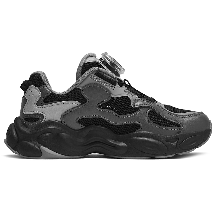 Кроссовки для бега Amber Cushioning с низким дышащим верхом для детей FILA KIDS, черный/серый — фото 2